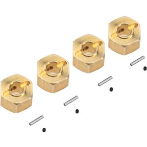 ShareGoo Brass 12mm Hex Wheel Hub Wheel Drive Hex Adapter Compatible with Axial SCX10 Wraith 90027 90046 Tamiya CC01 D90 Redcat Gen7 Gen8 1/10 RC Crawler (8mm Thickness)