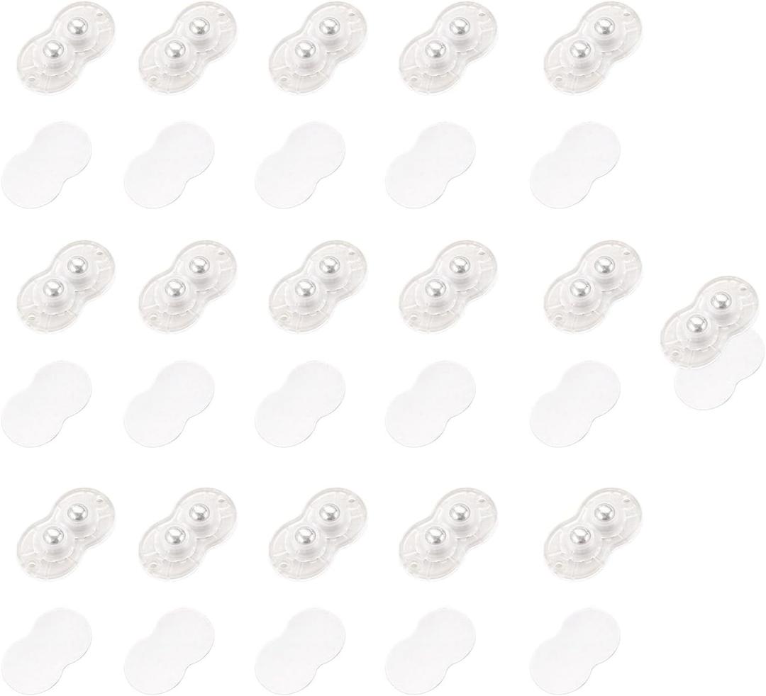 Clear Adhesive Casters Set Space Saving Adhesive Wheel Set Smooth Rolling Practical Adhesive Caster For Home & Offices