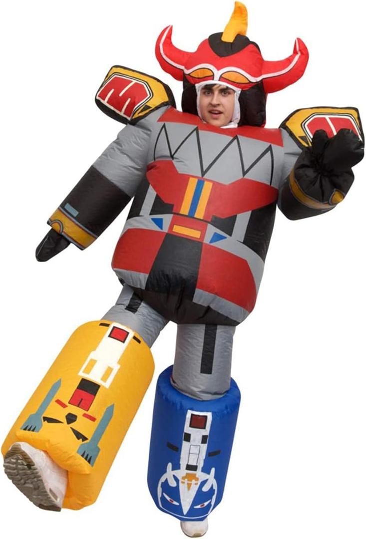 Morph Megazord Costume Adult, Inflatable Megazord Costumes, Mens Inflatable Costume, Blow Up Costumes for Adults, One Size