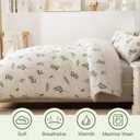 EMME Queen Comforter Set - 7-Piece Bed in a Bag for All Seaon, Ultra Soft Bedding Set with Comforter, Flat Sheet, Fitted Sheet, Pillowcase, Pillow Sham (Floral-Green Leaf, Full/Queen)