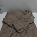 Dokotoo Womens Quilted Lightweight Jackets Button Down Puffer Jacket Coats Padded Outwear with Pockets (Brown, L)