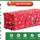 Rolling Christmas Tree Storage Bag - 9 Ft Xmas Tree Storage Bag for Artificial Trees600D Waterproof OxfordDual Zippered with Durable Wheels & Handles, Dolly-Style Duffle Xmas Storage Container