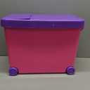 Barbie Store It All! Rolling Storage Bin – Extra-Large Organizer Case with Wheels & Handle for Barbie Dolls, Clothes, Accessories & Playsets – Pink Portable Travel Toy Box, 18"l X 9"w X 13.5"h
