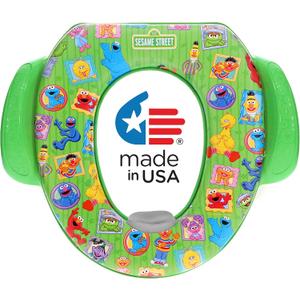 Sesame Street "Framed Friends" Soft Potty Seat and Potty Training Seat - Soft Cushion, Baby Potty Training, Safe, Easy to Clean (13.5 inches x 13.5 inches)