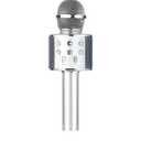 Wireless Bluetooth Karaoke Microphone Portable Handheld Mic Speaker 3-in-1 for All Smartphones Gifts Silver