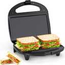 OSTBA Sandwich Maker, 2 Slice Grilled Cheese Maker with Non-stick Flat Plates, Indicator Lights, Cool Touch Handle, Easy to Clean and Store, 750W (Small)