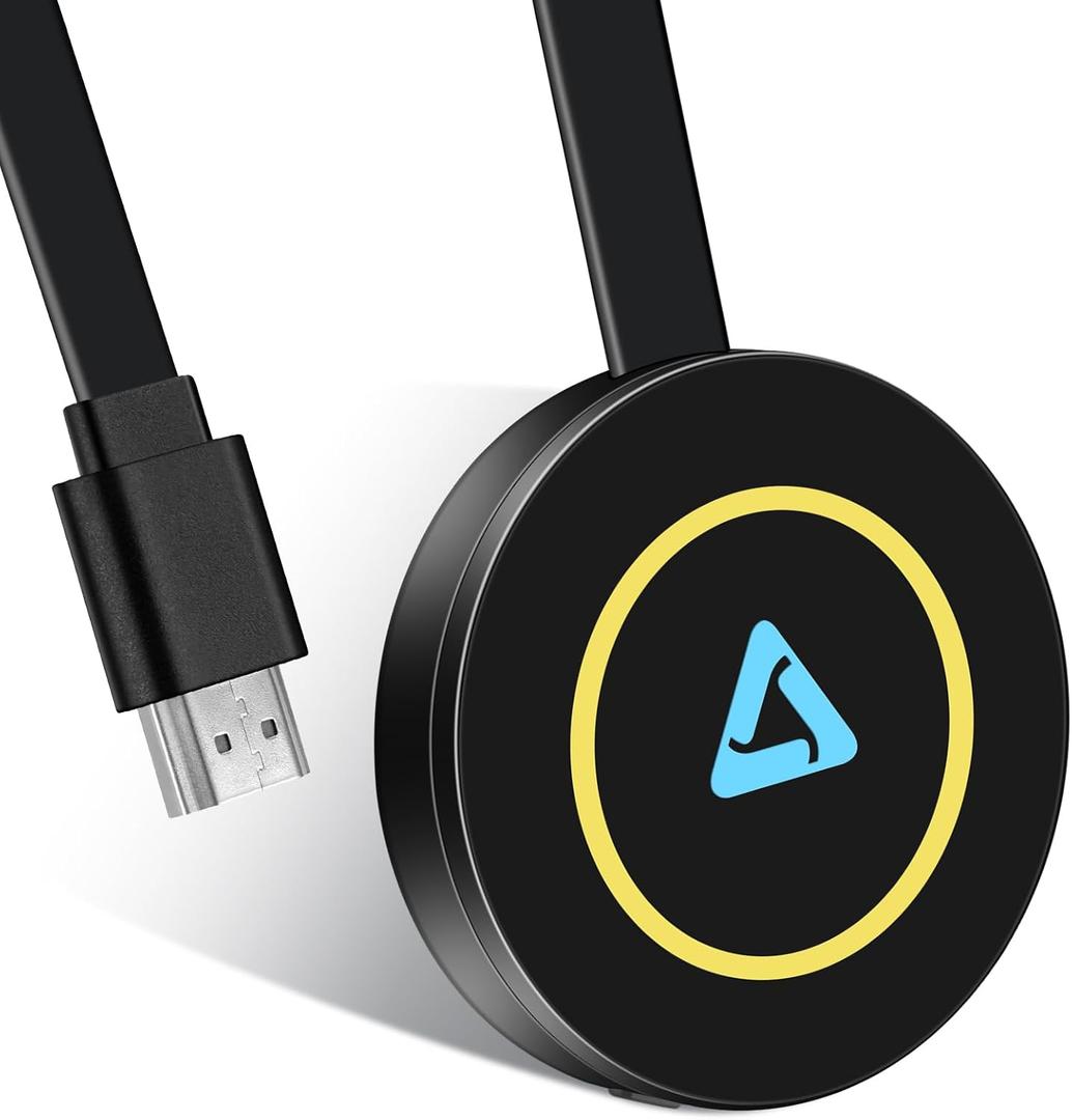 4K Wireless HDMI Display Dongle Adapter,miracast dongle, Video Mirroring Dongle Receiver, Used for Mac iOS Android Casting/Mirroring to TV/Projector/Monitor, Support Air-Play DLNA Miracast-Black