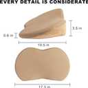 Livtribe Car Seat Cushion - Memory Foam Car Seat Pad - Sciatica & Lower Back Pain Relief - Car Seat Cushions for Driving - Road Trip Essentials for Drivers(Beige)