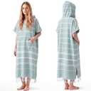 Twistover 1 Pcs Large Turkish Cotton Towel Poncho, Mint, L