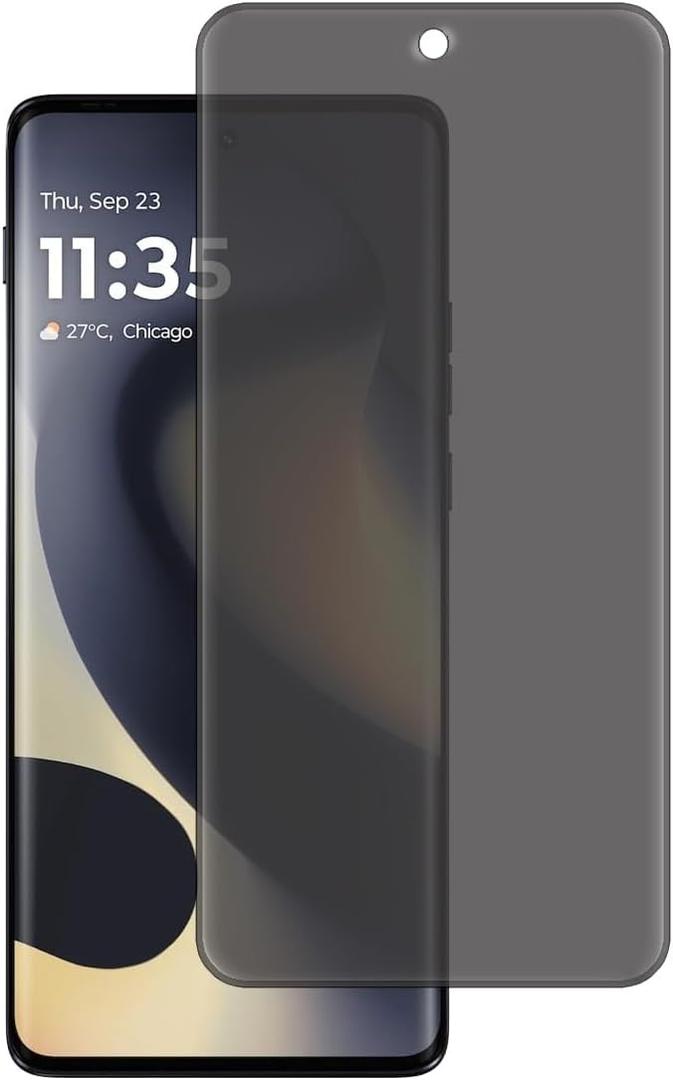 2 Pack for Motorola Edge 2024 Privacy Anti Spy Anti-Scratch Tempered Glass Screen Protector