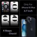TOCOL for Phone 15 Plus Case, Compatible with Magsafe Charger, Full Camera Protection, Drop Protection, Translucent Matte Phone Case for iPhone 15 Plus 6.7 inch (Black)