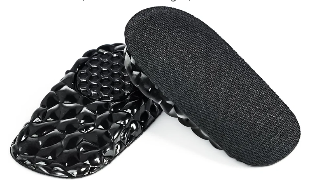 Pack Of 3 Beautulip Height Increase Insoles for Achilles Tendonitis, Heel Pain, Leg Length Discrepancy, Non-Skid Heel Lifts, Shoe Lifts for Women and Men (Small - 1'' Height)