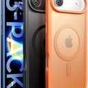 LISEN 3-Pack Magnetic Shockproof for iPhone Air Case Slim [Fit for MagSafe][Military Grade Drop Protection] Translucent Matte Phone Case for i Phone 17 Air, Cosmic Orange, Space Black, Deep Blue