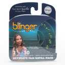 blinger Ultimate Fan Refill Pack of 30 Dazzling Hair-Safe Gems - Light Green  as seen on Shark Tank | Hair-Safe Bedazzler Gem Stamper for all the Sports Lovers | Fun Gift, Game Days, Sports