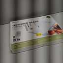 Tempered Glass Cutting Board Set, Large 12x16 Glass Cutting Board for Kitchen with 4 Non-Slip Feet, Heat & Shatter Resistant, Dishwasher Safe, Includes Bonus Sponge & Cloth,Perfect Kitchen Gift-Clear