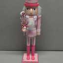 Christmas Nutcracker Decoration Pink Christmas Nutcracker Ornament Xmas Wooden Nutcracker Decor for Chrastmas