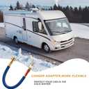 3 x Tool Daily Winterize Blowout Adapter with Shut Off Valve, RV Winterizing Kit 12" Air Compressor Quick Connect Blow Out Fitting Plug for Motorhome, Boat, Camper, Travel Trailer