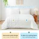 Cozy Bliss Cooling Comforter Seersucker Plaid King Size, Q-Max 0.45 Lightweight Cooling Blanket, Breathable Silk Smooth Summer Bedding Quilt for Hot Sleepers Night Sweats White