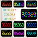 Kitchen LED Digital Timer Rechargeable, RGB Count Down Up Digital Timer with Vioce Reminder for Kitchen Classroom Cooking Study, Vibration Mode 3 Level Adjustable Volume and Brightness