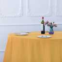 Ascoza 2pack 120 Inch Gold Round Tablecloth in Washable Polyester Fabric for Wedding/Banquet/Restaurant/Parties