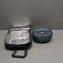 Herrfilk Electric Lunch Box Food Heater, 3 in 1 Ultra Quick Heated Lunch Boxes for Adults, 12V/24V/110V Portable Food Warmer for Car/Truck/Office With Fork Spoon and Insulated Carry Bag (Gray)