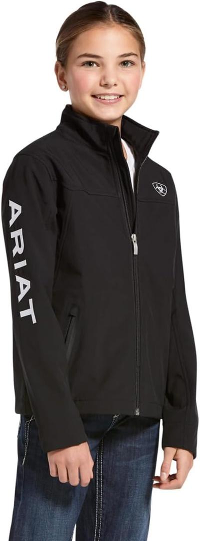 ARIAT Girls' New Team Softshell Jacket (XX-Large, Black)