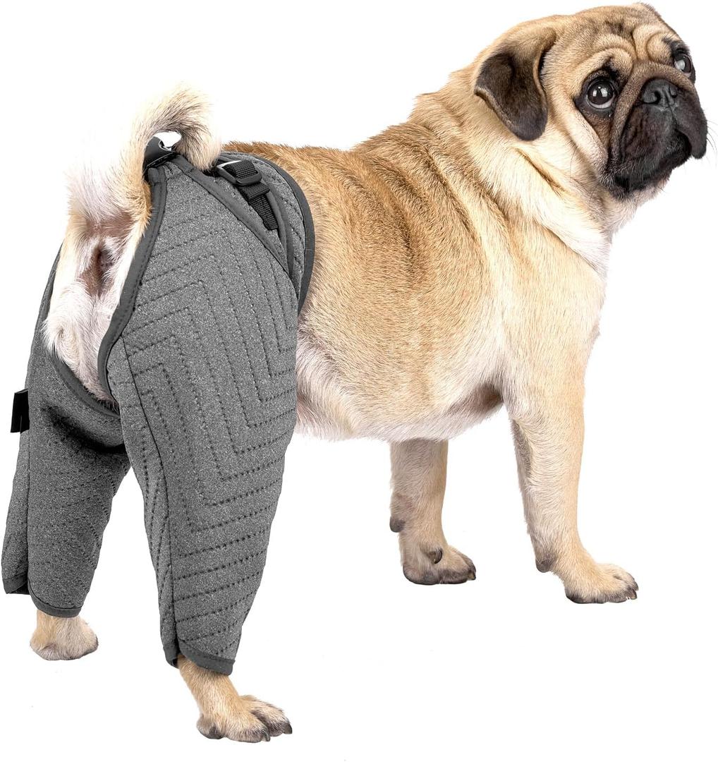 Dog Recovery Sleeve for Hind Leg, Adjustable Buckled Dog Recovery Suit as Cone Collar Alternative, Thick Rear Leg Sleeve to Prevent Licking Wound for Dogs, S