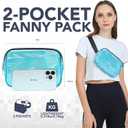 Crossbody Belt Bag for Women  Stylish Fanny Pack, Functional and Fashion Waist Packs for Travel, Festivals, and Everyday Use (One_Size, Blue Laser - 1 Pocket)