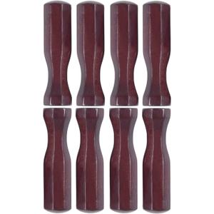 Soccer Table Handles, 5/8 inch Wooden Foosball Handle Grip, 8 Pack (Mahogany)