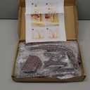 CENLYIN Yarn Holder for Crocheting & Knitting with Dual-Leg Phone/Tablet Stand, Wooden Yarn Spinner, Crochet Hook Storage Cylinder, Anti-Slip Base,for Yarn Lovers (Brown)