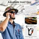 Structure Full Brim Hard Hat with Glasses and Cooling Towel Adjustable Ventilation Reflective Helmet ANSI Z89.1 Type OSHA Approved 6 Point Hanging Helmet for Industrial