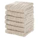 Muslin Burp Cloths Baby 12''X12'', Baby Washcloths 6 Pack, 100% Cotton Baby Wash Cloths Absorbent and Soft for Newborn Infants Kids Boys Girls - Apricot