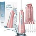 AquaSonic Water Flosser - Cordless Rechargeable Water Flossers for Teeth Cleaning - Waterproof Aqua Flosser, Portable Oral Irrigator for Dental Cleaning with 4 Jet Tips – Braces Home Travel