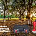 Mini Chainsaw,4-inch Electric Chain saw Handheld Mini Pruning Shears Chainsaw for Tree Trimming & Wood Cutting,2 Saw chains,1 Charger Include,One 21v 1500mAh Battery and Box