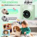 TIATUA Kids Instant Print Camera, Christmas Birthday Gifts for Girls and Boys, 1080P HD Video Digital Kids Camera with Print Paper & 32G Card, Toddler Toy for 3-14 Years Old (Green)
