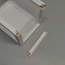 yarlung Clear Acrylic Wedding Card Box, White Wooden Card Box for Party Reception, Thick Money Box Gift Card Holder for Election Ballot, Baby Shower Birthday Graduation