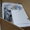 Huuger Nightstand with Charging Station, USB-C Port, Fluted Night Stand Set of 2, Bed Side Table with Drawer, Solid Wood Feet, Open Storage, End Table with Raised Edge, for Bedroom, Walnut