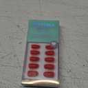 BTArtbox Press On Nails Short - Red Press on Nails, Short Oval Fake Nails with Nail Glue, Natural Reusable Glue On Nails in 16 Sizes Soft Gel Nail Kit, Mulled Wine