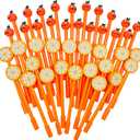 40 Pcs Cute Orange Gel Ink Pens, Fruit 0.5 mm Black Ink Cool Novelty Writing Pens f for Ournaling, Writing, Note-Taking, Teacher Student School Party Office Home Supplies (Cute Orange)