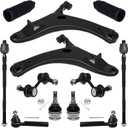 TUCAREST 12Pc Suspension Kit Fit For 2009-13 Su-baru Forester, 2 Front Lower Control Arm + 2 Ball joint + 4 Outer Inner Tie Rod + 2 Sway Bar [# 524-783 524-784 K622789 K750049 EV800513 ES3712 K9513]
