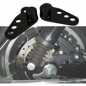 Harvard Chrome Lowering Links Kit Rear Shock Blocks 1-3 Inch Adjustable for Harley Touring Street Glide/Road Glide/Electra Glide/Road King 02-14 15 16 (Air Shocks)