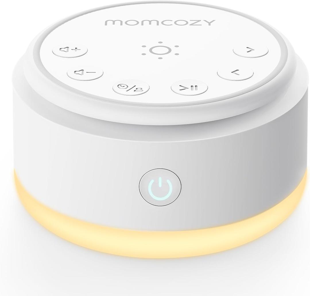 Momcozy Sound Machine for Baby-20 Soothing Sounds & Touch Warm Light Portable White Noise for Kids & Adults for Sleeping Timer and Memory | Ideal Travel Companion & Nursery Must-Have (Yellow)