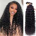 12A Human Hair Bundles Water Wave 22 24 26 Inch Curly Bundles Human Hair Brazilian Virgin 100% Unprocessed Hair for Black Women
