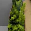 Christmas Placemats Set of 6 Round Greenery Place Mats Xmas Circular Artificial Wreath Dining Table Decor Winter Fake Plants Branches Mats for Kitchen Accessories (Norfolk)