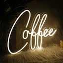 Ineonlife Coffee Bar Neon Sign Accessories Light Up for Wall Decor, Modern Led Sign for Cafe Shop, Small Acrylic Coffee Station Art Decor Party Decorations(15.9"x11.8"/USB POWER)