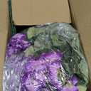 Geraniums Artificial Flowers for Outdoors, 2 Pack Potted Plants Purple Faux Geraniums Bush Artificial Topiaries Realistic UV Resistant Fake Flowers Greenery for Outside Garden Porch Patio Yard Indoor