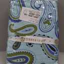 Superior Premium Cotton Flannel Pillowcases, All Season 100% Brushed Cotton Flannel Bedding, Pillowcase Set of 2 , King, Paisley Light Blue