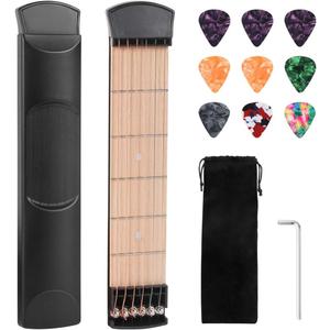 Pocket Guitar Practice Neck, 6 Fret Portable Guitar Chord Practice Tool for Beginner