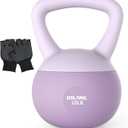 Soft Kettlebell, Safe Strength Training Kettle bell, Cushioned Impact-Resistant Base and Anti-Slip Grip Weight, Kettlebells Set for Home Workouts and Men/Women/Beginners,With Non-slip Gloves (10 LB, Purple)