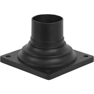 FEMILA Pier Mount Base, Cast Aluminum Post Light Mount Base Adapter, Black Finish, 4FW31PA BK